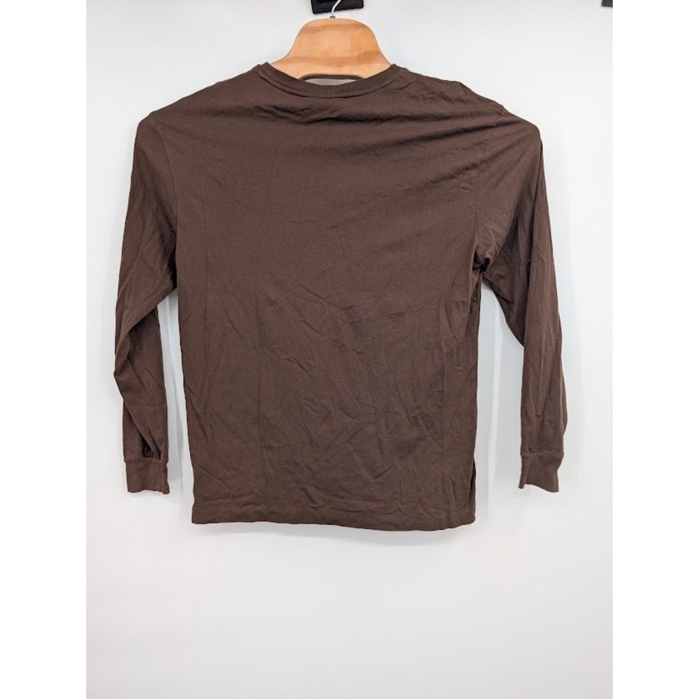 Polo Ralph Lauren Pocket T-Shirt Men's Medium Brown Long Sleeve Cotton Pony Logo - Picture 5 of 5